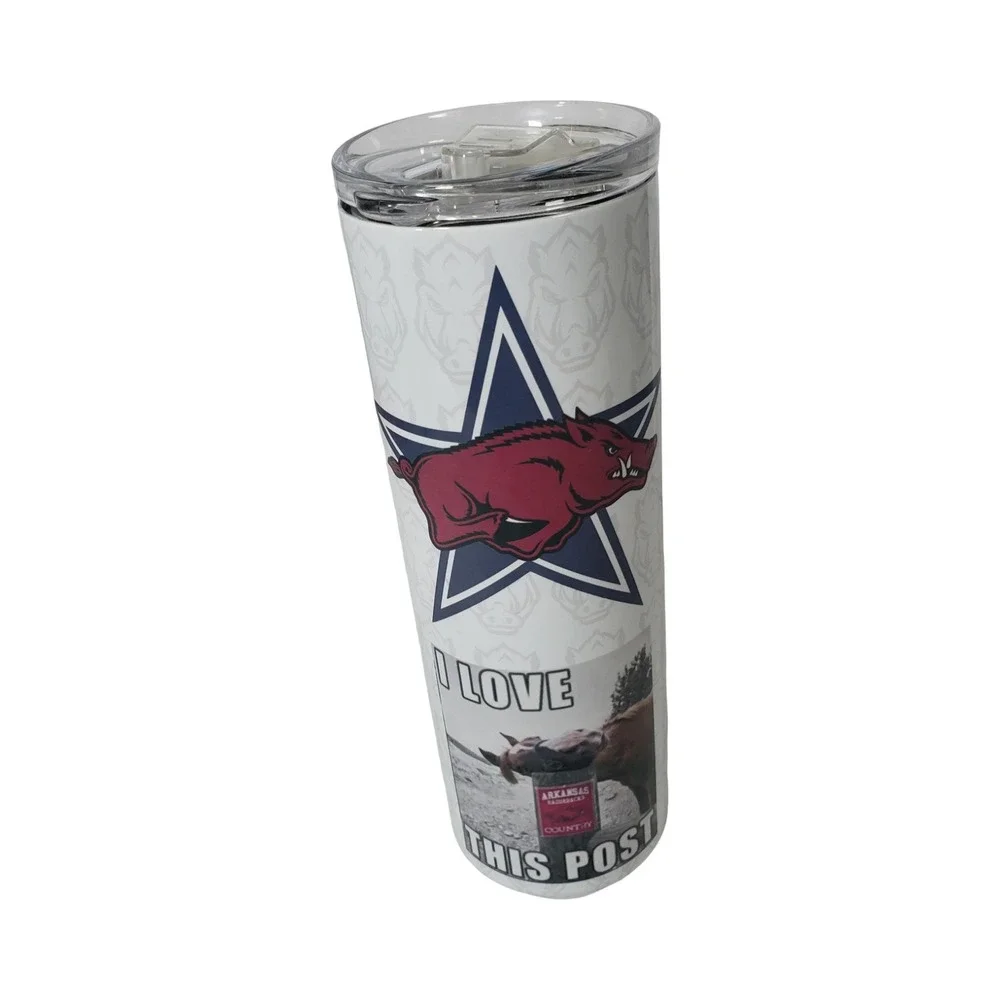 Hogg Outfitters Arkansas Razorbacks 20oz Skinny Tumbler Insulated Travel Cup